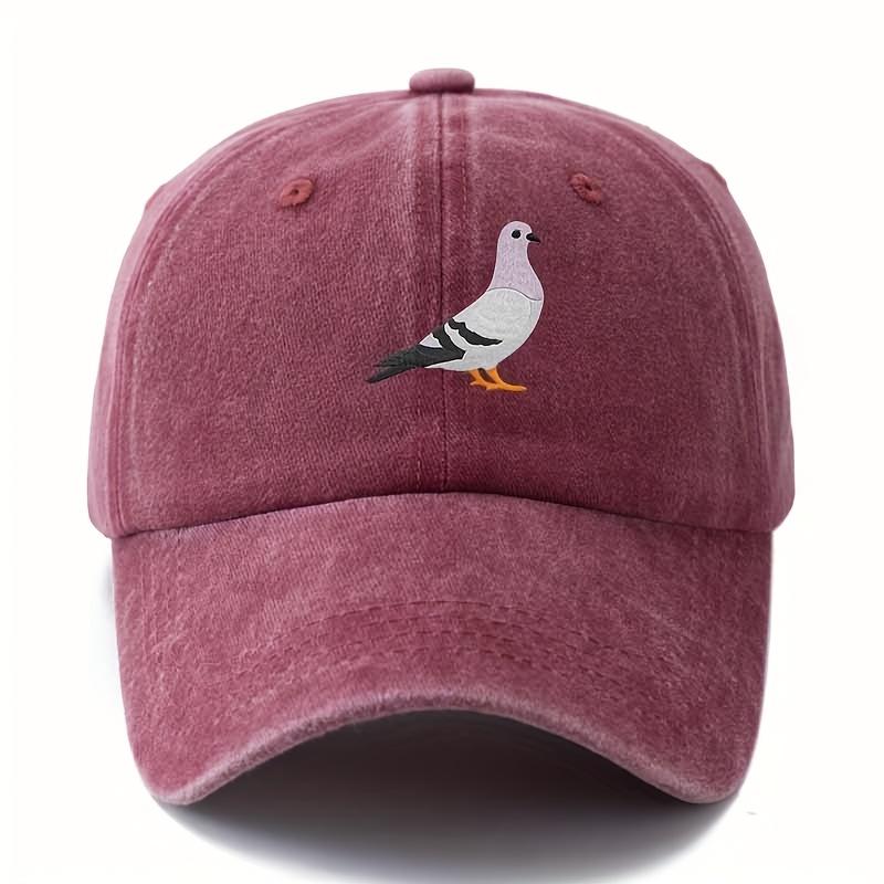 Fashionable Printed Pigeon Baseball Cap for Men and Women, Classic Retro Truck Driver Style Hat for Outdoor Activities
