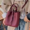 Niche Simple Portable Vegetable Basket Bag Women's 2025 Autumn New Commuter Large-capacity Shoulder Crossbody Bucket Bag