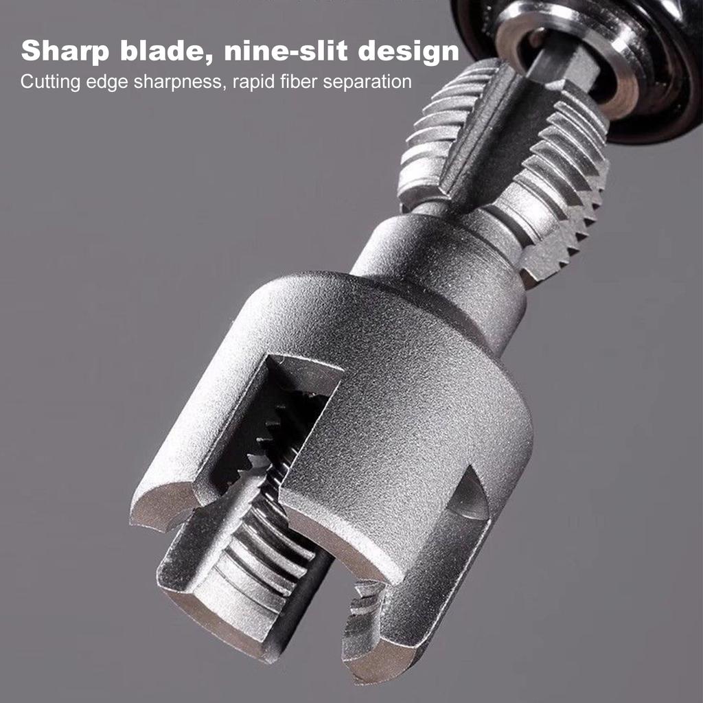 Integrated Internal External Pipe Threading Tool 1/2in 3/4in 1in Dual-Function Drill Compatible Threading Tool for Home Repairs