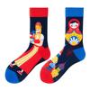 Asymmetric Colorful Christmas Cotton Socks for Couples