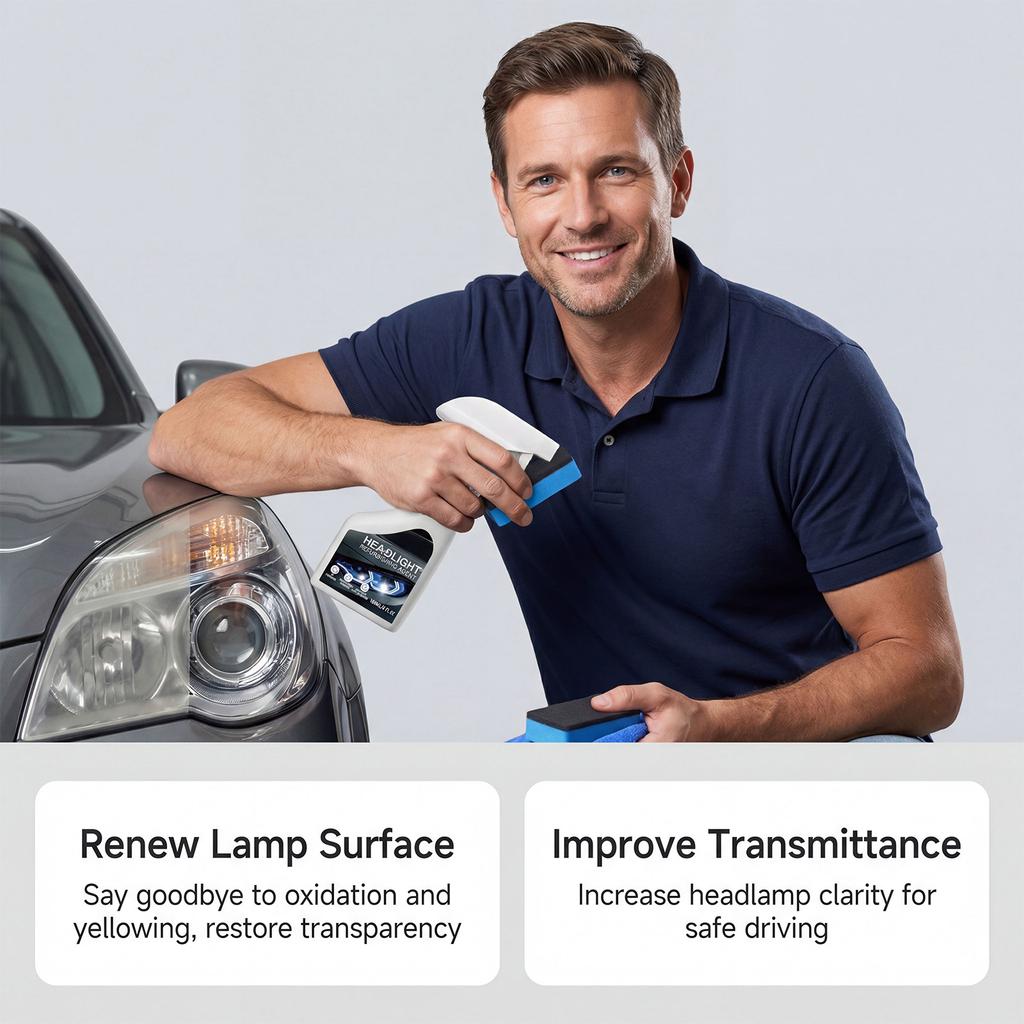 Car Headlight Care and Polishing Kit, Car Headlight Cleaning, Maintenance, Renovation, Shine, Convenient Polishing Care Agent