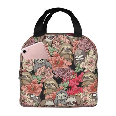 Because Sloths Lunch Bag Large Capacity Thermal Insulated Lunch Tote Lightweight Women's Lunch Box Bag for Work School Picnics