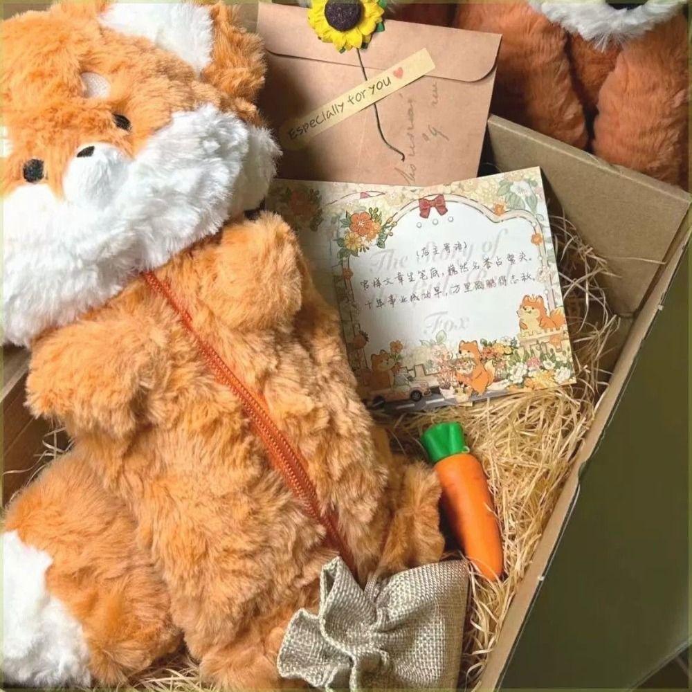 Large Capacity Stationery Bag Fox Doll Stationery Organizer High Quality Pen Bag  School Office