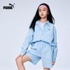 PUMA Kids' 2026 Spring Long-Sleeve Seersucker Shirt