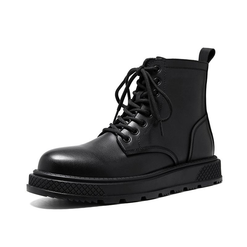 men luxury fashion motorcycle boots  designer shoes party nightclub dress cowboy genuine leather boot platform ankle botas