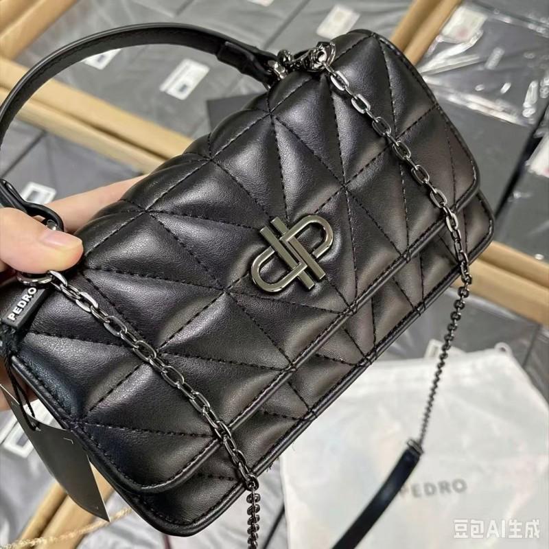 Pedro Chain Underarm Flap Crossbody Bag Large Vintage PU Handbag