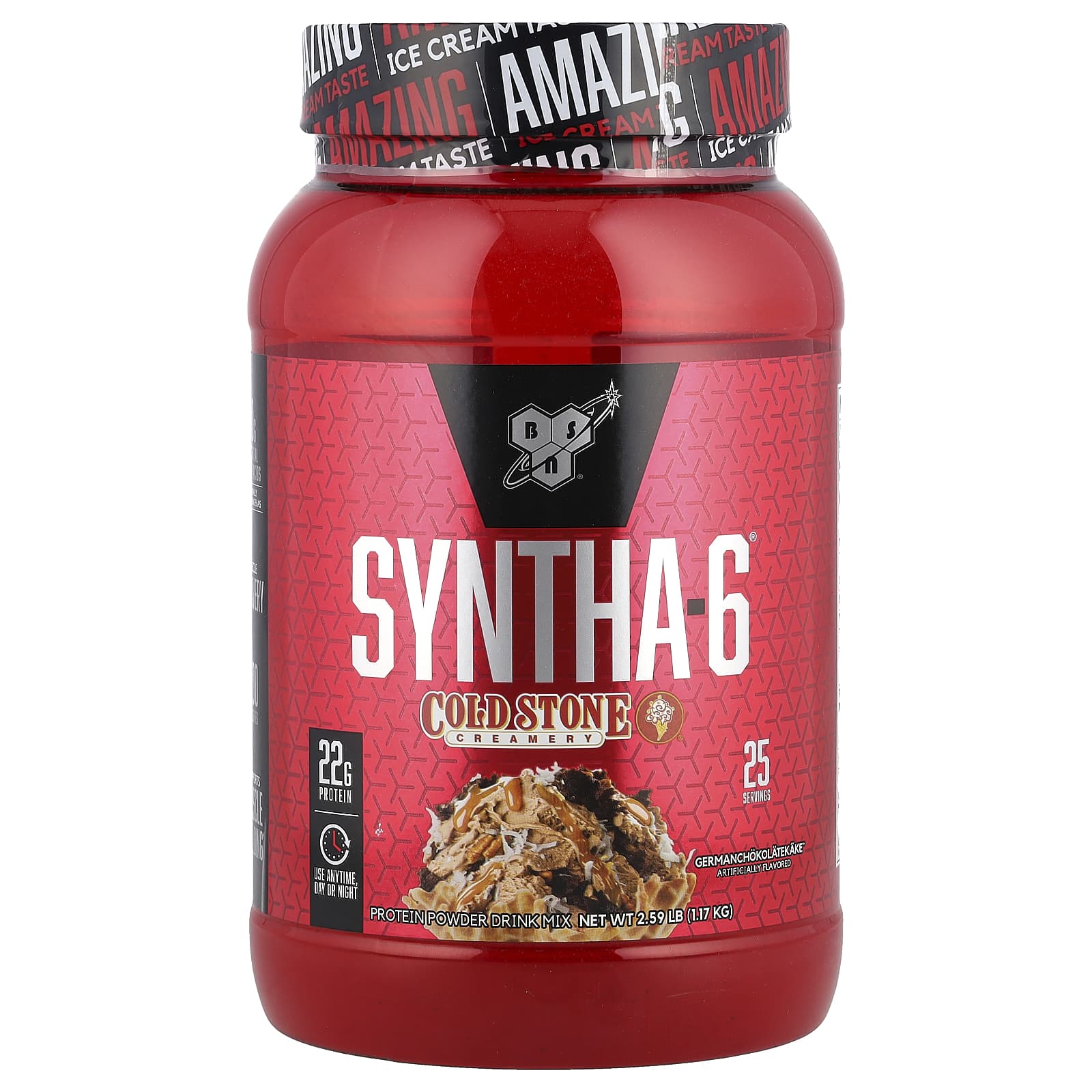 

BSN, Synta-6, Cold Stone Creamery, German Chocolate Cake, 1.17kg (2.59lb)