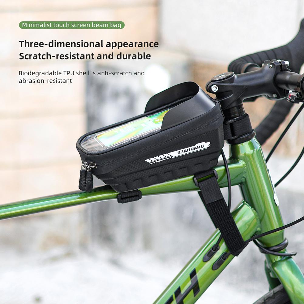 EVA Bicycle Front Frame Bag Touch Screen Bicycle Bag MTB Waterproof Phone Holder Case Bicycle Accessories PU Fit for 7 In Phones