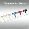 Adesivo Emblema Metallo Premium 3D per Logo Auto Decalcomania Decorazione Carrozzeria Parafango Bagagliaio per Tutti i Modelli Tesla