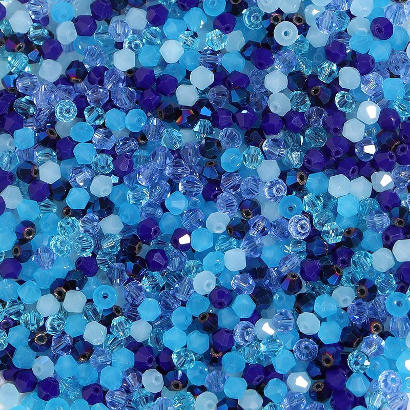 200pcs/Lot Mixed Color 4mm Bicone Beads for Jewelry Making Faceted Glass Beads Shiny Crystal Beads Loose Beads DIY Bracelet
