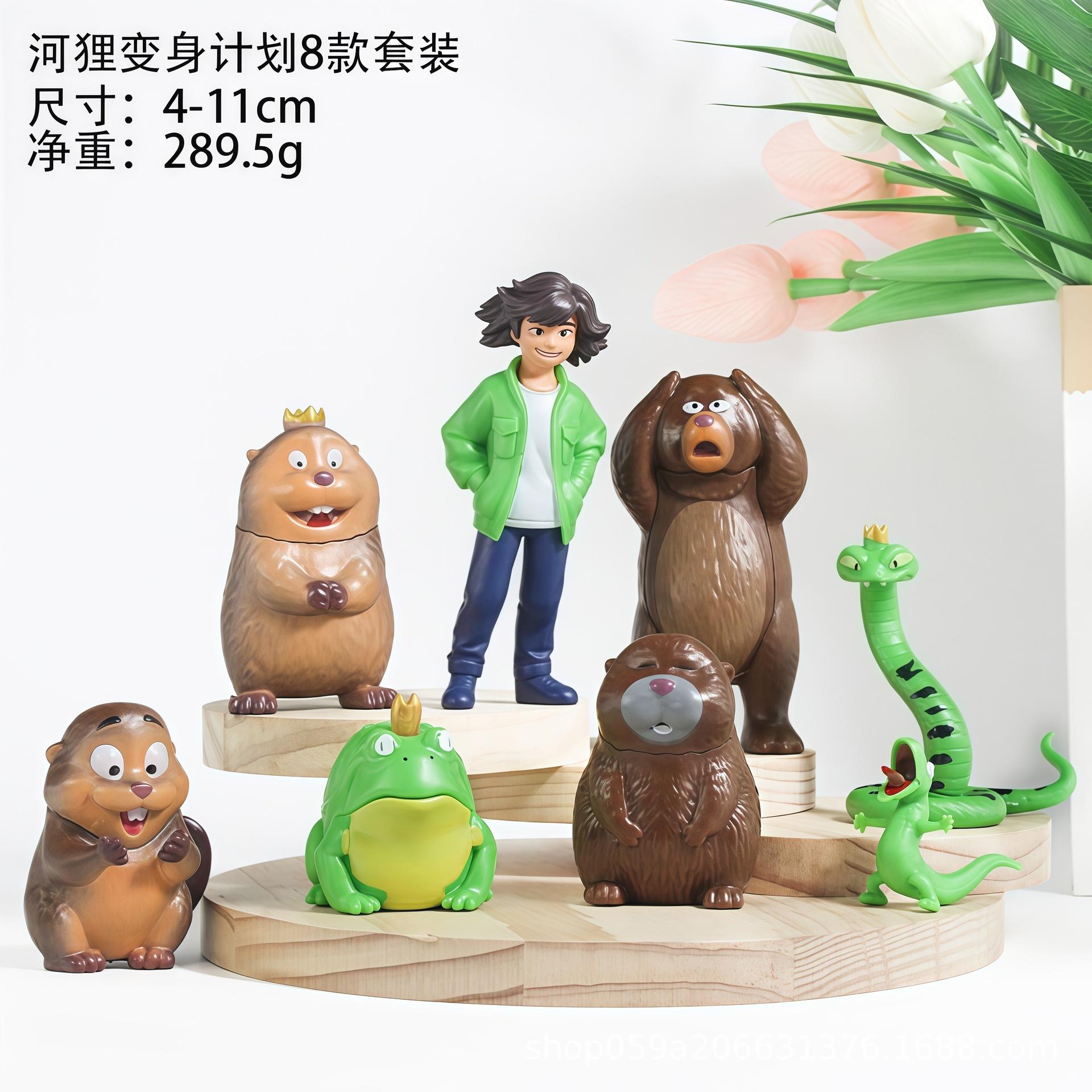8 stuks Nieuwe Anime Hoppers Hagedis Mabel/Koning George/Burgemeester Jerry Schattig Grappig Actiefiguur Figurine Model Poppen Speelgoed Cadeau voor Kinderen