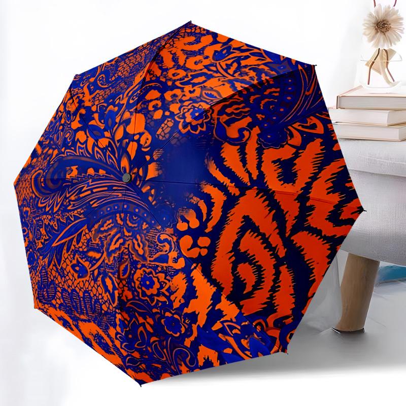 

1pc Automatic Open/Close Umbrella with Auto-Folding Mechanism - Automatic 8-Rib Compact Travel Umbrella Suitable for Women & M Iron&8K