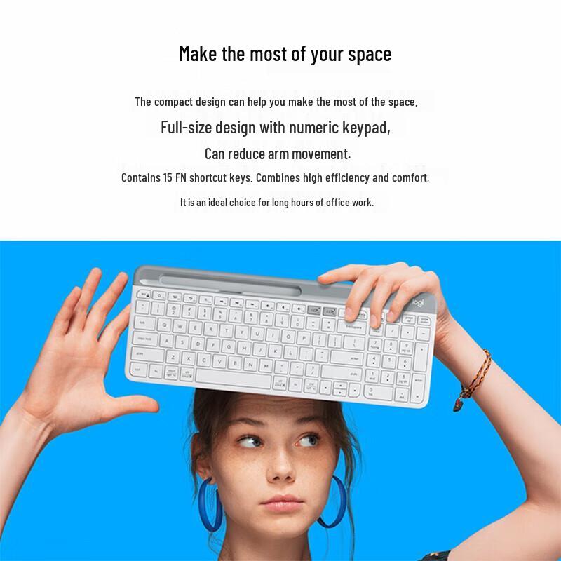 Logitech K580 Wireless Bluetooth Keyboard & Pebble Mouse Combo