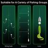 Fishing Beads,632 pcs Round Luminous Glow Rubber Soft Fishing Beads with Plastic Box, Multiple Sizes Sea Fishing Tackles