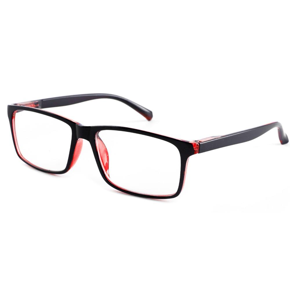 

PC Frame Glasses Decorative Glasses Anti Blue Light Eyeglasses Men and Women +350 червоний