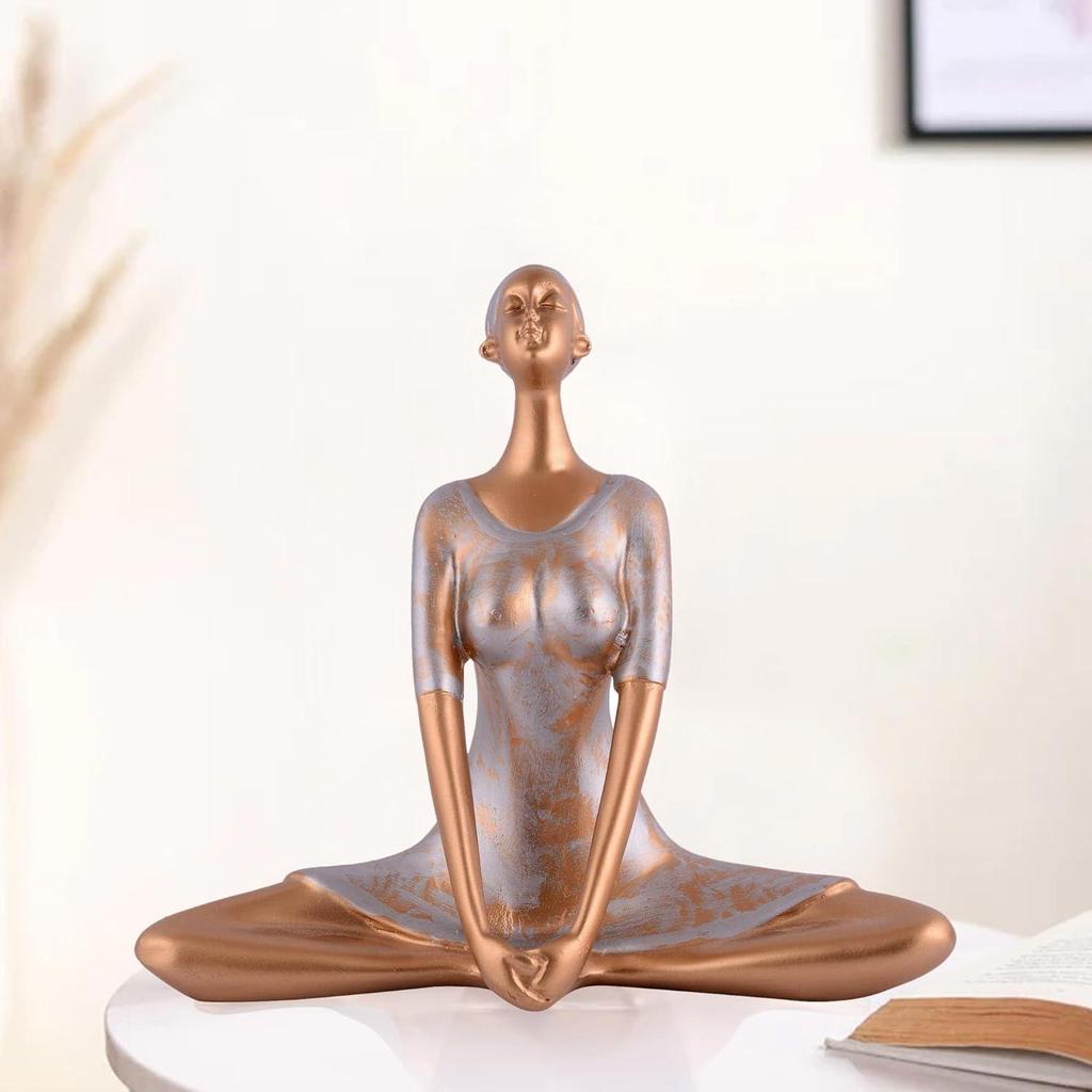 Yoga Lady Home & Office Decor Resin Fantasy Showpiece