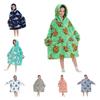 Delightful Large Wearable Blanket Sweatshirt For Kids Soft Warm Cozy Fabric With Fun Illustrations