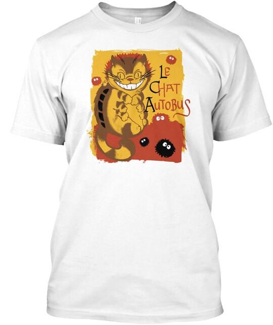 Le Chat Autobus Catbus T-Shirt Made in the USA Size S to 5XL Unisex T-Shirt L