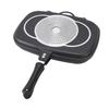 Double Sided Frying Pan Non Stick Uniform Heating Grill Pan for Gas Stove Kitchen Supplies