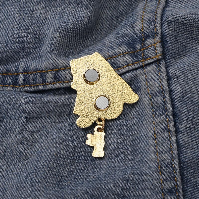 Cute Internet celebrity panda refrigerator sticker magnet flower Sichuan travel souvenir zinc dripping oil decoration