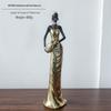 Modern Retro African Black Figurine Ornaments - Creative Soft Decor for Light Luxury Living Room