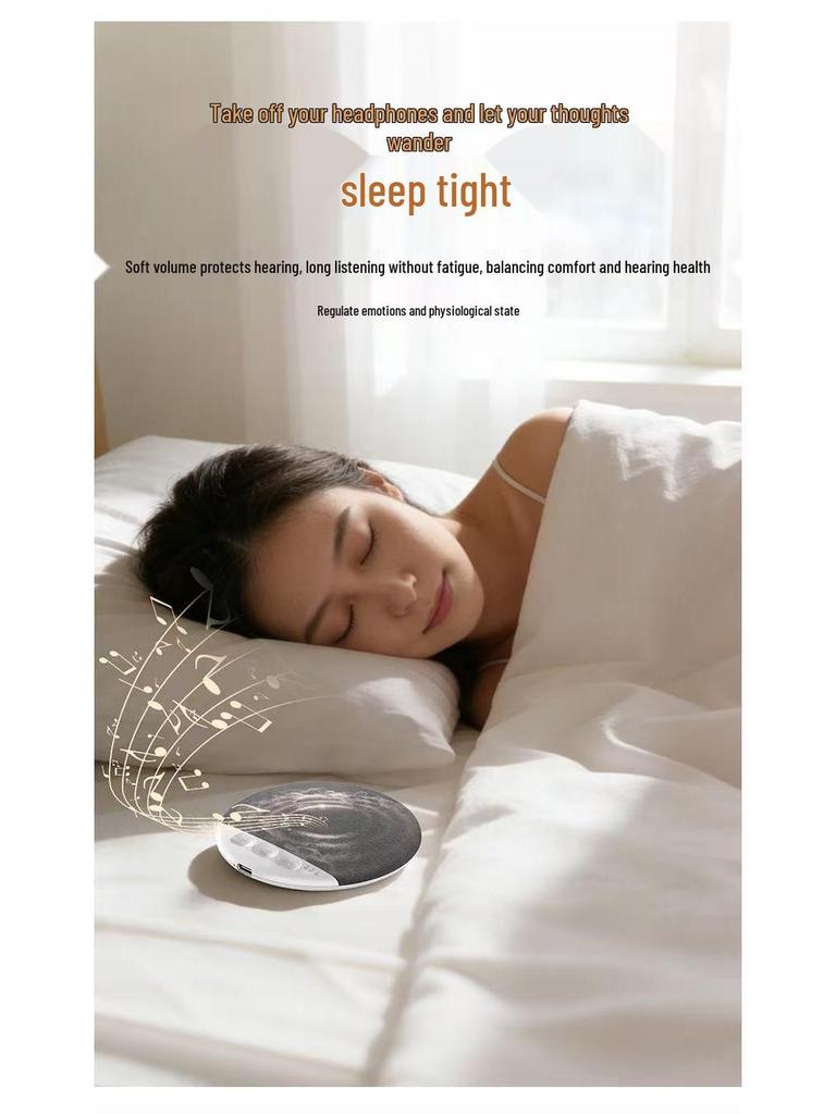 Ultra-Thin Bluetooth Sleep Speaker with Pillow Timer and Long Battery Life for Home Use
