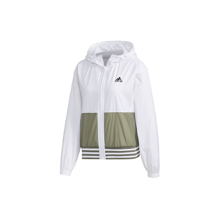 Adidas MH Fem Spliced Hooded Woven Windbreaker Jacket Women White GF0129 S