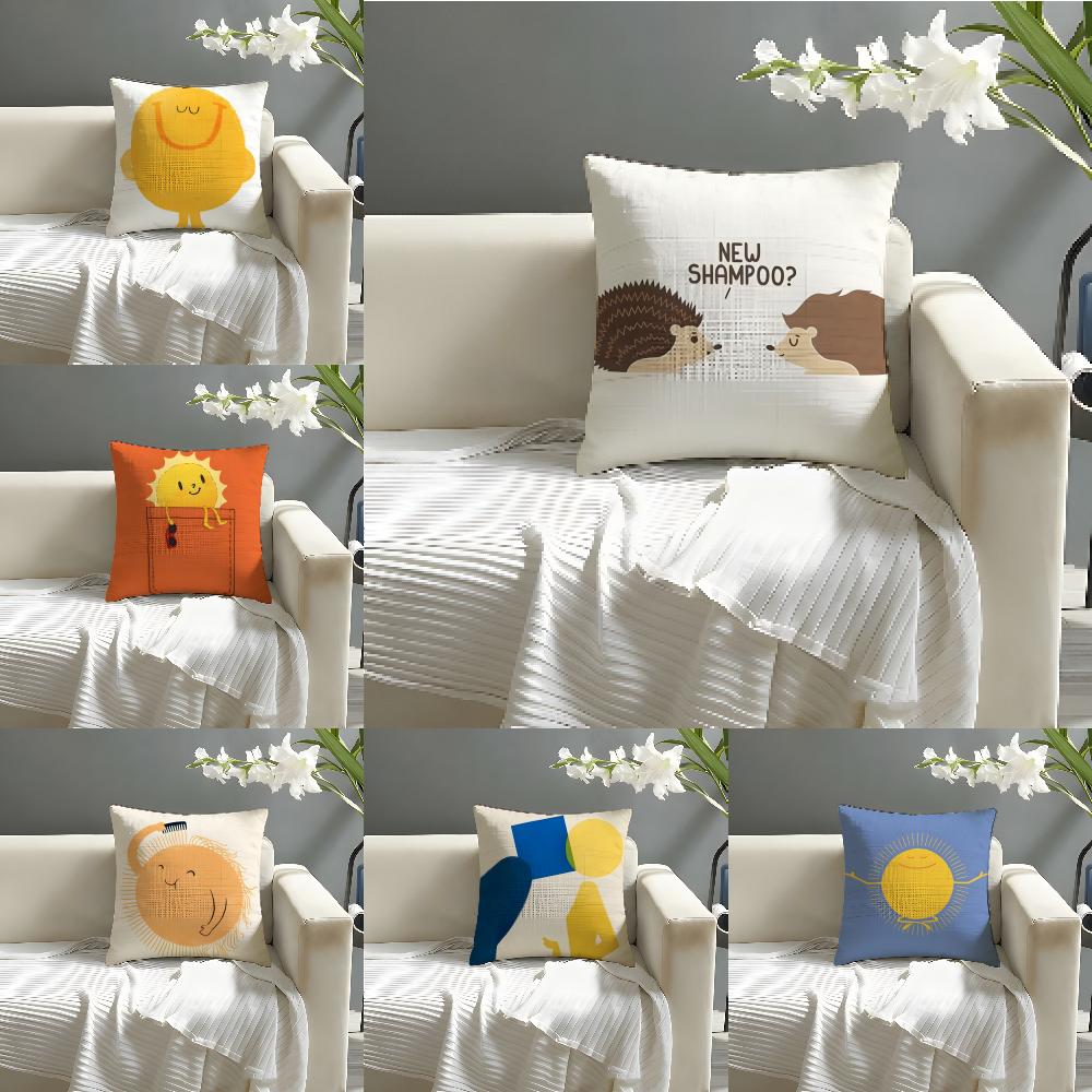 2 Cartoon Fun Pillow Patterns For Toddlers Pillow Case Home Living Room Decoration Linen Pillowcover Pillow Cases Cushion Cover