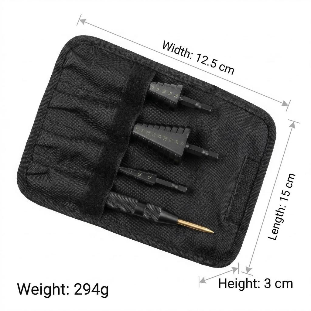 High-Efficiency Wear-Resistant Blackened Woodworking Step Drill for Chamfering and Drilling