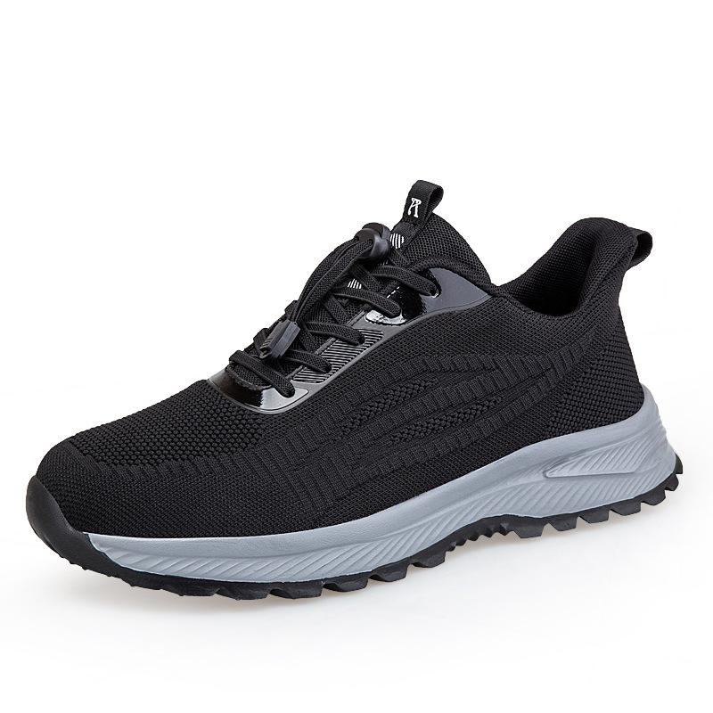 Middle-aged and Elderly Lightweight Non-slip One-pedal Mesh Old Beijing Shoes, Old Women's Father Soft-soled Walking Shoes