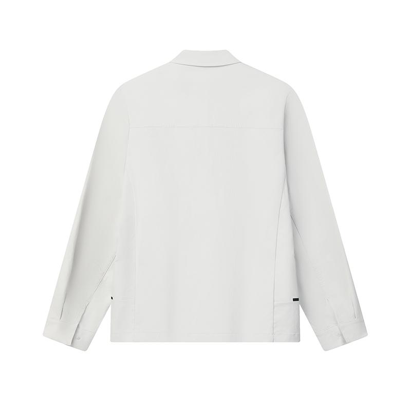 FILA White Fashionable Personality Trendy Classic Sports Casual Versatile Comfortable Woven Jacket Men jackets F11M613403FGY