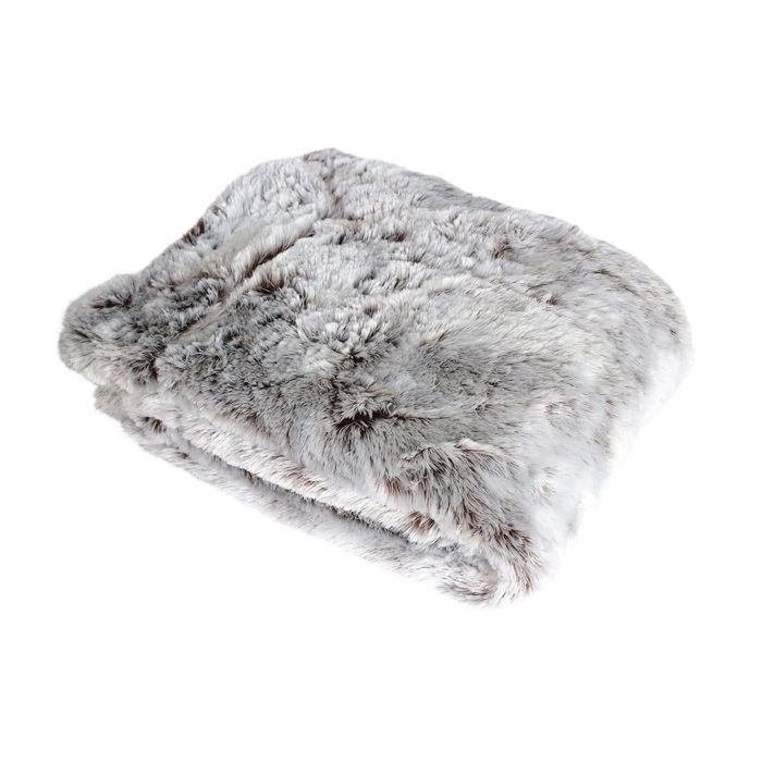 Plaid - Évasion - Doux Effet Peluche - Doublé Polaire - 130 X 160 Cm - Marron