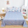 100% Cotton Country Floral Flat Sheet 3 Pieces Tulip Bed Sheet Set Soft Botanical Flower Blossoms Bed Cover with 2 Pillow Cases
