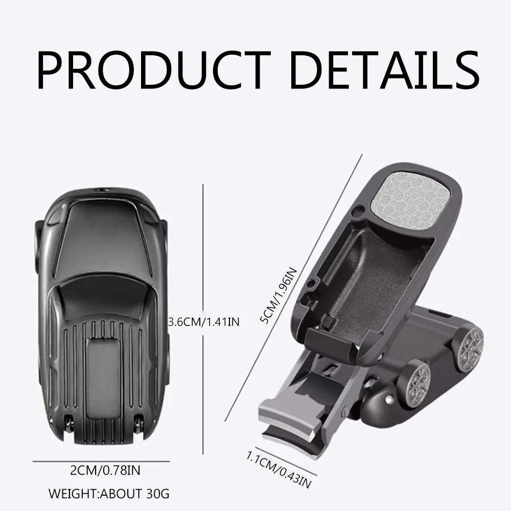 Cortauñas plegable 2 en 1 para coche, diseño anti salpicaduras y llavero pulido, ruedas giratorias, adecuado para uso en casa/oficina