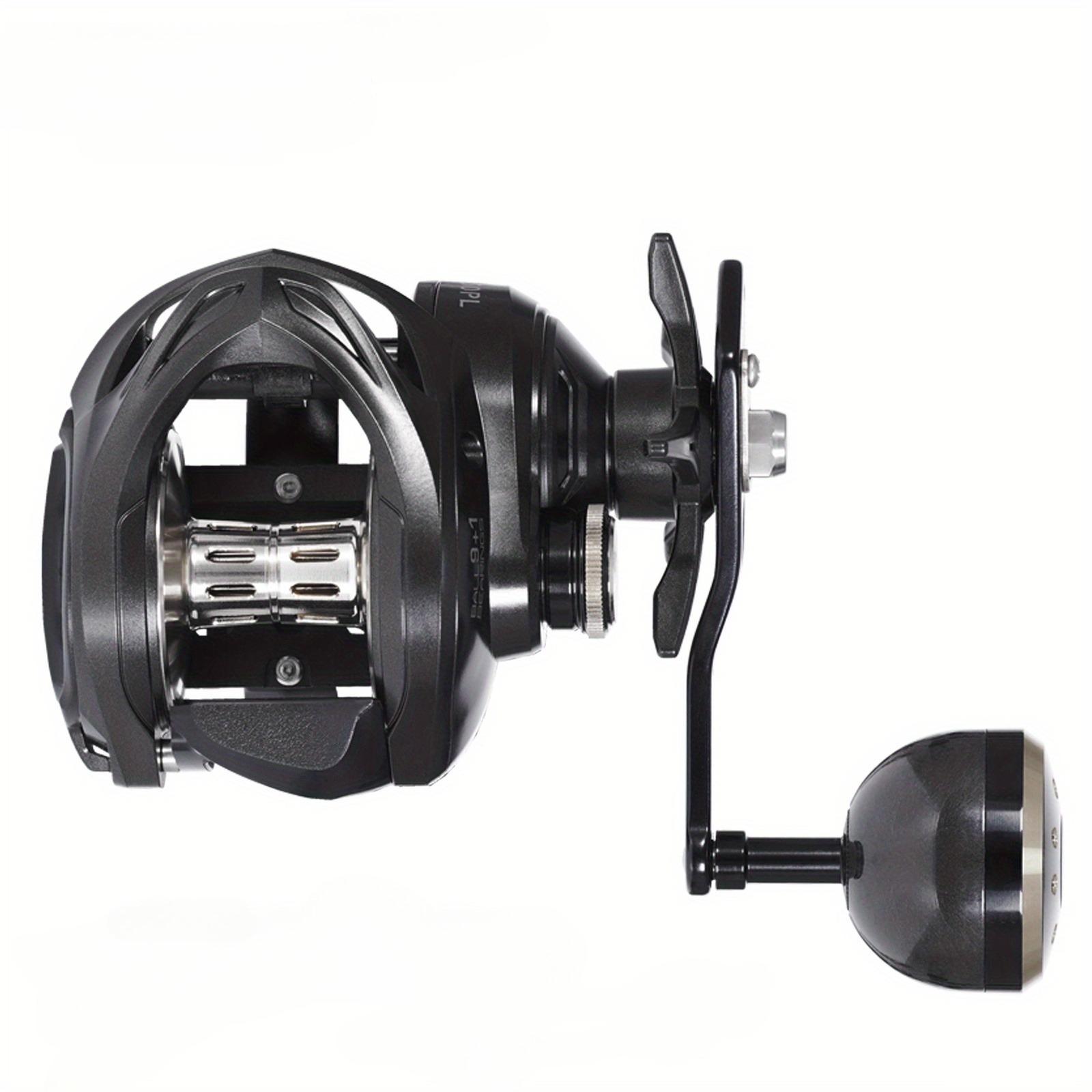 New Carbon Fiber Body Baitcasting Reel Large-sized Sea Fishing Reel Anti-burst Line Casting Reel Long-casting Lure Reel 6.3:1 Ratio 18KG Drag Power Right Hand