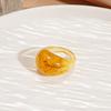 Melard Color Transparent Resin Ring Charm Irregular Ring Temperament Acrylic Geometric Ring  Gift