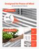 VEVOR Galvanized Raised Garden Bed, 2400 X 1200 X 620 Mm, Rectangular Metal Planter Box Kit Outdoor, Bottomless Elevated Planting Box with Gloves