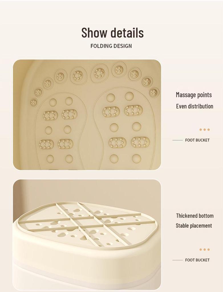 Foldable Thickened Foot Soak & Massage Basin for Home Use