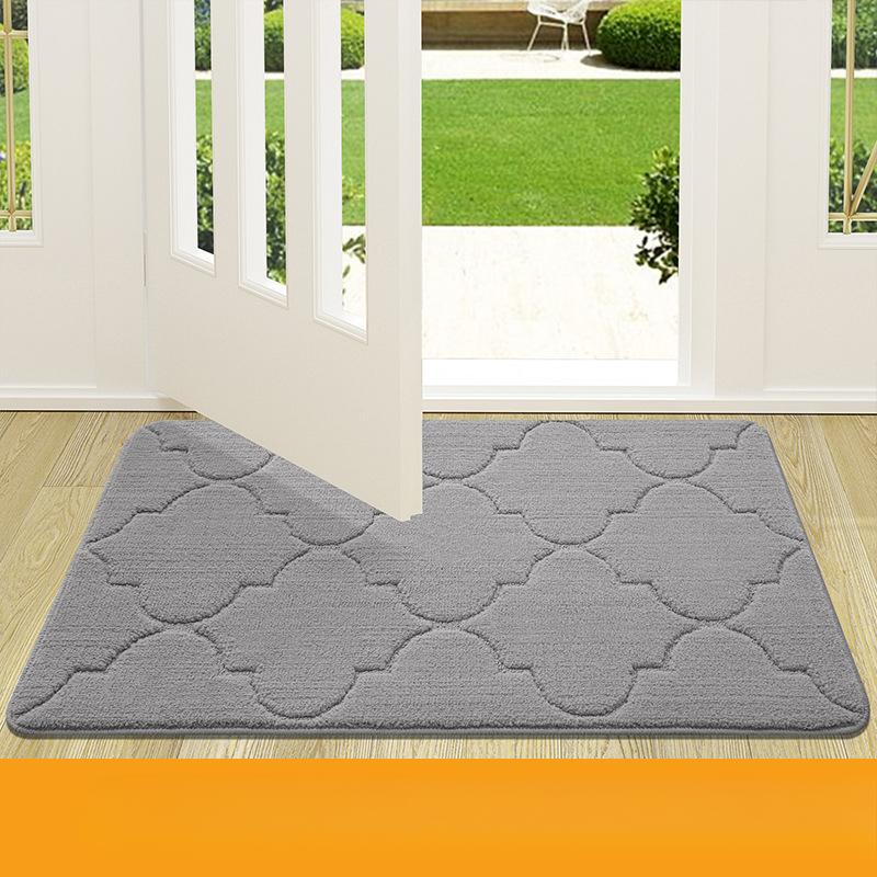 Irregular Emboss Bathroom Cashmere Thickening Mat Bath Non-slip Carpets In Wash Basin Bathtub Side Floor Rug Shower Room Doormat Memory Foam 3D Pad