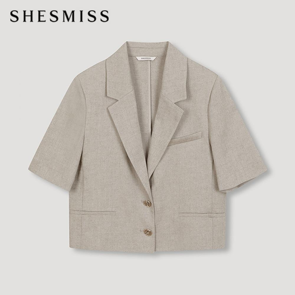 

She S miSS Herringbone Short Sleeve Jacket Swwjkn22090 Mb melange brown/55