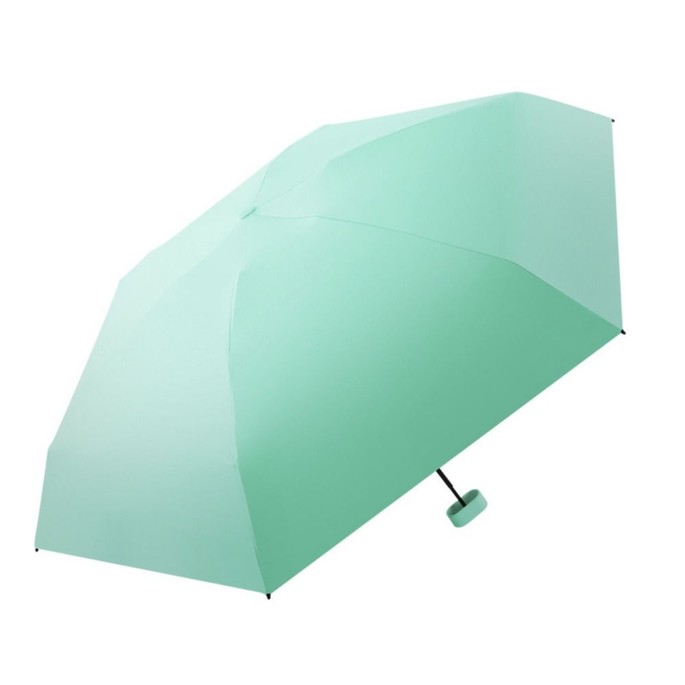 Compact Travel Rain Umbrella 6 Ribs Folding Pocket Umbrella Fast Dry Hand Operated Parasol  Women