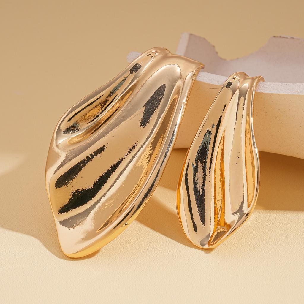 Irregular Geometric Fishtail Silver Needle Earrings Cold Wind Earrings