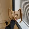 Trendy Minimalist Solid Color Shoulder Bag For Women Fashionable Pu Material Small Size Suitable For Daily Outfits