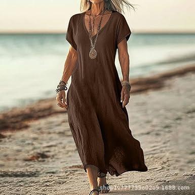 New loose holiday style casual dress summer