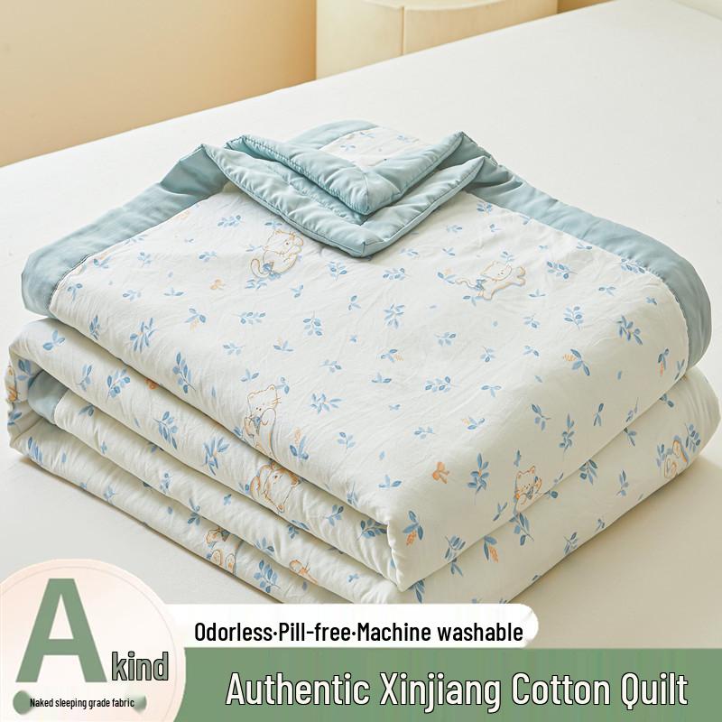 

Летнее одеяло из хлопка Синьцзян - Легкое, Машинная стирка, Чистый стиранный хлопок для общежития или односпальной кровати 70x100cm Infant (Random Color)