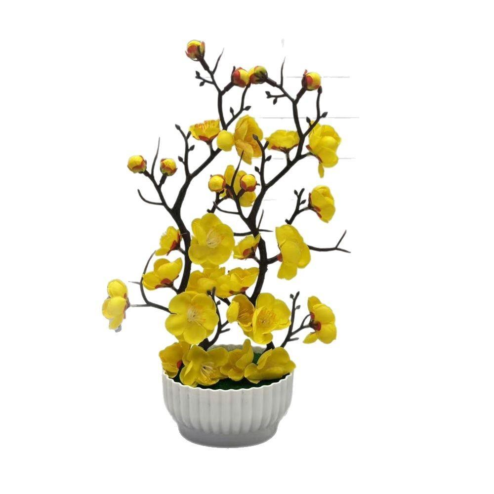 Praecox Flower Chimonanthus Basin Decorative Potted Plant For Home Office Gift