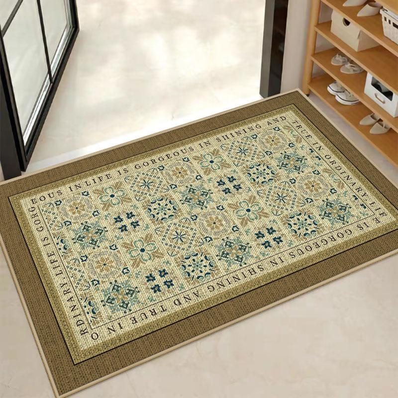 Retro Europe Style Carpet Living Room Sofa Bedroom Bedside Study Entrance Door Mat Non-slip Superlatives Home Decoration Rug