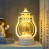Decor Lanternă LED de Crăciun Lanternă Crăciun Vintage Castel Agățat Lumină LED Retro Suport Lumânare Lanternă lampă suspendată