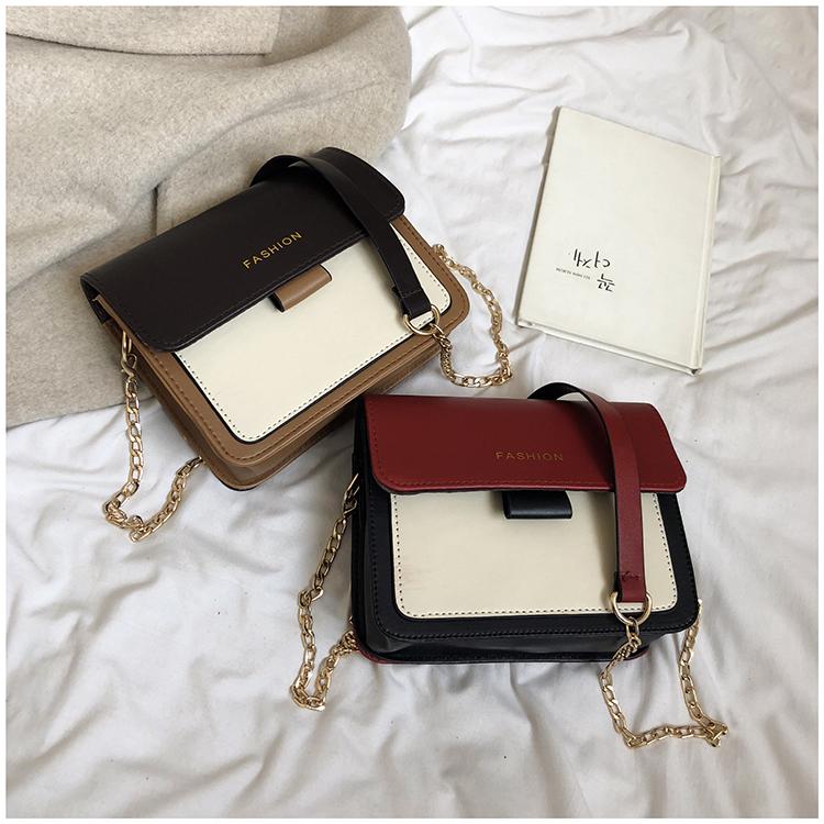 Women Bag  New Fashion PU FLAP Chains Casual Patchwork Hasp SOFT Shoulder Bags Handbags Pures And Bags Crossbody