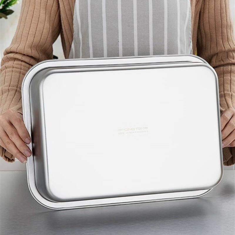 304 Stainless Steel Deep Rectangular Food Pan with Lid